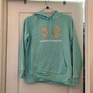 Turquoise Under Armour hooded sweatshirt